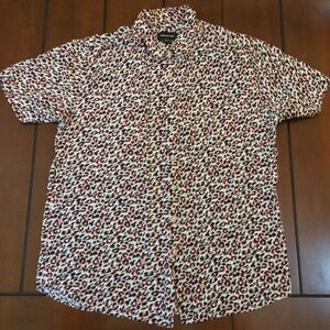 Barney Cools holiday shirt white leopard large